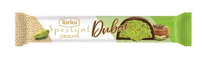 Dubai Chocolate Bar (Pack of 24) Kunafa Pistachio Bar- (1.05oz) Fresh Daily Production Crisp Pistachios with Shredded Phyllo Dough. Torku