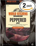 World Kitchens Peppered Sliced &amp Shaped Beef Jerky (Pack of 2)_AB
