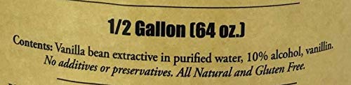 Blue Cattle Truck Trading Co. Traditional Gourmet Mexican Vanilla Extract Half Gallon 64 Ounce