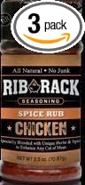 Rib Rack Chicken Spice Rub Seasoning 2.5 Ounce (Pack of 3)