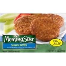 Kelloggs Morningstar Veggie Sausage Pattie 1.33 Ounce - 104 per case.