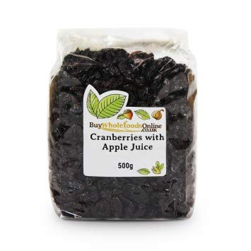 Buy Whole Foods Dried Cranberries Infused with Apple Juice (500g)