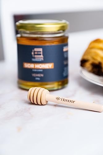 Honoor Authentic Yemeni Sidr Honey – Raw Unpasteurised &amp Unfiltered | Premium Summer Harvest Sidr (Jujube Ziziphus) Honey from Hadramaut Yemen | 100% Pure &amp Natural Honey in Glass Jar 7.5oz
