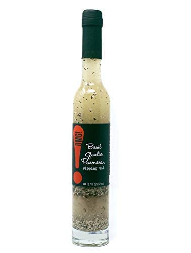 OMG! Gourmet Basil Garlic Parmesan Dipping Oil | As found in Pike Place Market (Delicious Perfect for breads veggies salads and marinades) 375ml/12.7oz