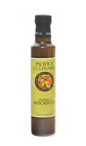 Pacifica Culinaria COLD PRESSED Extra Virgin Avocado Oil Made in USA 8.5 fl oz (250ml) Bottle (Chipotle Avocado Oil)