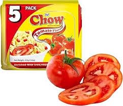 Chow - Instant 2 Minute Noodles - Tomato Flavor with Seasonings (2 x 5 Packs / 80g) To boost the goodness in your bowl Delicious Meal in Just 2 Minutes