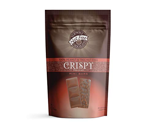 Vermont Nut Free Chocolates Mini Chocolate Bars 9 Ounces Nut-Free Egg-Free Kosher (Mini Crispy)