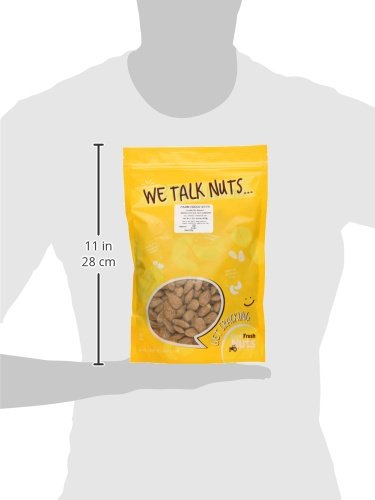 Dry Roasted California Almonds with Healthy Himalayan Salt (1 LB) - Vegan &amp Keto Friendly - Roasted to Perfection - Super Crunchy - Farm Fresh Nuts Brand