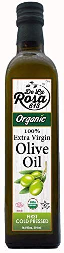 De La Rosa Organic Extra Virgin Olive Oil &amp Raspberry Vinegar 100% Pure Raw &amp Unfiltered Vegan Kosher Non-GMO &amp Gluten Free Great for Salad Dressing Marinades &amp More 16.9 Oz (Pa