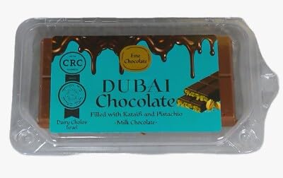 Kosher Dubai Chocolate Bar Filled with Kataifi and Pistachio (Milk Chocolate)