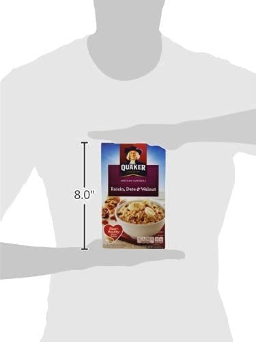 Quaker Instant Oatmeal Raisin &amp Spice Breakfast Cereal 10 count  1.51 oz Packets Per Box (Pack of 4)