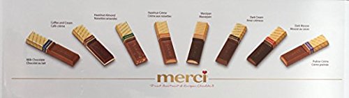 Merci Finest Assortment of European Chocolates. 400grams / 14.1 ounces . 32 pieces of individually wrapped Fine European Chocolates