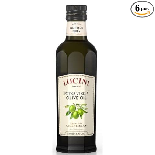 Lucini Italia Everyday Extra Virgin Olive Oil - 100% Argentinian Olives - Non-GMO Verified Whole30 Approved Kosher 500 mL