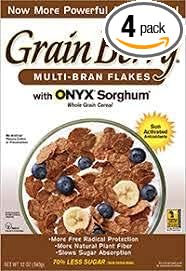Grain Berry Multi-Bran Flakes w/ONYX Sorghum - 2 Pack (24 Oz / 680g total)2 - SET OF 4