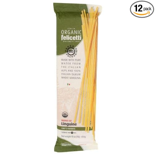 Felicetti Organic Linguine Pasta USDA Certified Organic 16 Ounce (Pack of 12)
