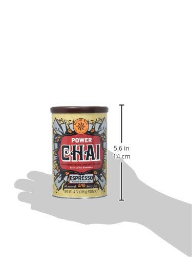 Power Chai Espresso Latte Mix 14 Oz Japanese Matcha Dirty Chai Organic Spices Vegan Dairy Free Serve Hot or Cold Just Add Water or Milk 20 Servings