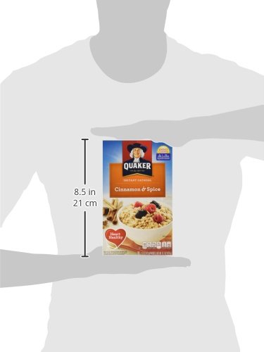 Quaker Instant Oatmeal Cinnamon &amp Spice 10-Count Boxes (Pack of 4)