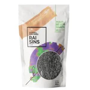 Premium Black Raisins – 13.4 oz (380g) – Natural No Added Sugar High in Fiber (Pack of 2)