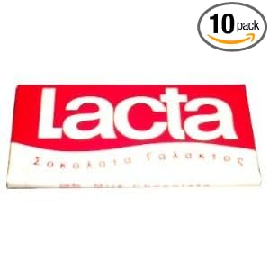 Lacta Greek Milk Chocolate - 10 Bars X 85g