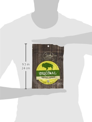 Jerky.com Original Buffalo Jerky 3-Pack - Exotic Jerky High Protein Gluten-Free All-Natural Exotic Snack - Premium Wild Game Meat - Perfect for Hiking Camping and On-the-Go 1.75oz (Pack of 3)