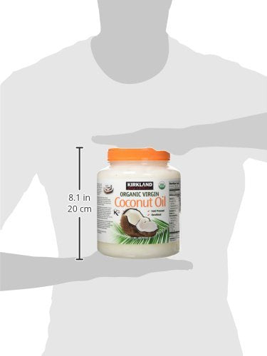 Kirkland Signature Cold Pressed Unrefined Organic Virgin Coconut Oil 1 Count(Pack of 4)