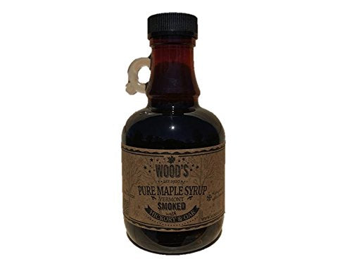 Set of Four Pure Vermont Maple Syrup - Bourbon Rum Ghost Pepper and Smoked - in Glass Jugs