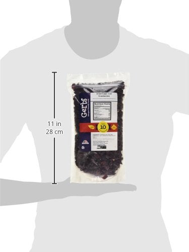 Gerbs Dried Sweetened Cranberries 2 lbs. | Unsulfured No Artificial Additives Resealable Bag | Naturally Tart &amp Juicy | Top 14 Allergen-Free