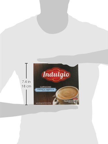 Indulgio French Vanilla Cappuccino Single Serve for Keurig K-Cup Brewers 48 Count