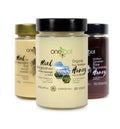 OneRoot Raw Honey Trio Bundle - Canadian Flower Organic Canadian Flower &amp Buckwheat Honey Combo 17.6 Oz Each - Antioxidant-Packed Natural Sweeteners