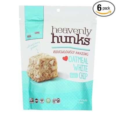 Heavenly Hunks Oatmeal Whole Chocolate Chip Cookies 6 oz (Pack of 6)