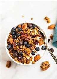NuTrail Keto Nut Granola Blueberry Cinnamon 2 Pack (22 oz Each 44 oz Total) - Low Carb Grain-Free No Added Sugars No-GMO - Healthy Breakfast Cereal | Gourmet Kitchn/ZiQ clip 1pc
