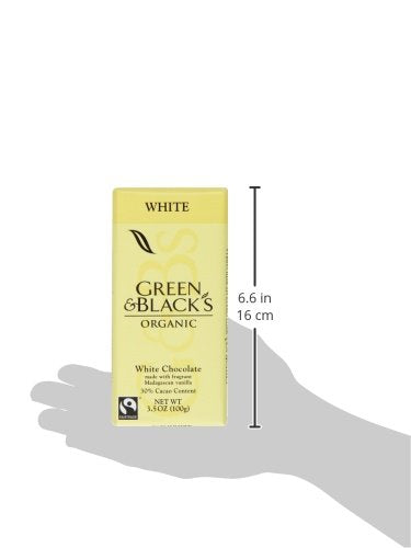 Green &amp Black's Organic White Chocolate with Vanilla 30% Cacao 3.5 Ounce Bars (Pack of 10)