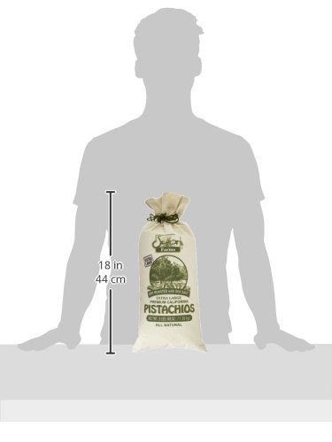 Setton Farms Pistachios Dry Roasted and Salted Pistachios Extra Large Premium California Pistachios In Shell Pistachios 3lb Burlap Gift Bag 48 oz Certified Non-GMO Gluten Free Vegan and Kosher