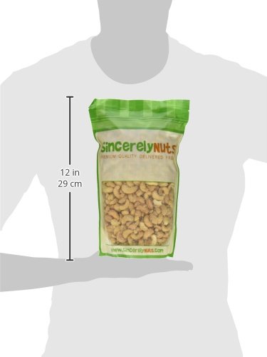 Sincerely Nuts – Whole Cashews - Roasted and Unsalted | High in Protein Everyday Healthy Snack - Rich in Nutrients |Vegan Keto &amp Kosher | Gourmet Quality Vegan Cashew - 2 (LB). Bag