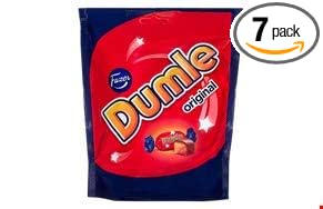 7 Bags x 220g of Fazer Dumle Original - Finnish - Milk Chocolate with Soft Toffee filling - Candies - Sweets