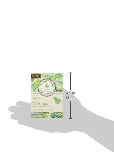 Traditional Medicinals Organic Moringa Tea with Spearmint &amp Sage USDA Certified Organic Non-GMO 16 Count (Pack of 6)