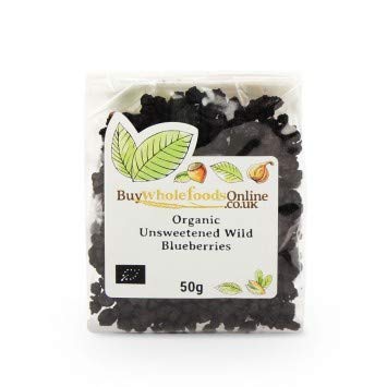 Buy Whole Foods Organic Blueberries Unsweetened (Bilberries) (50g)