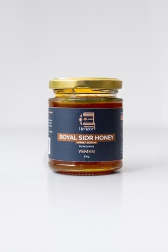 Honoor Premium Honey Bundle – Royal Sidr Honey 200g + Black Seed Honey 200g | Raw Unpasteurized Natural &amp Unfiltered