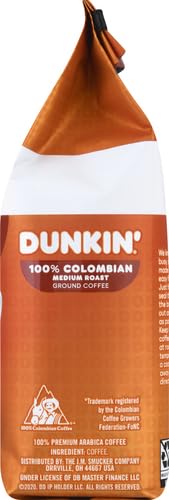 Dunkin' 100% Colombian Medium Roast Ground Coffee 11 Ounces (Pack of 3)