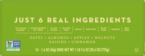 Larabar Apple Pie Gluten Free Vegan Fruit &amp Nut Bar 1.6 oz Bars 16 Ct
