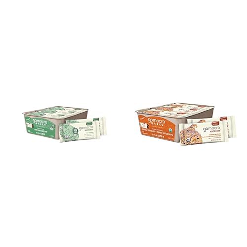 GoMacro MacroBar Organic Vegan Protein Bars - Mint Chocolate Chip &amp Double Chocolate + Peanut Butter Chips (2.3 Ounce Bars 12 Count) (Pack of 2)