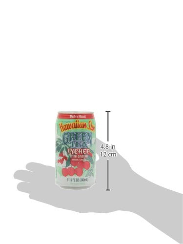 Hawaiian Sun Green Tea Lychee with Ginseng 11.5-Ounce Cans (Pack of 24)