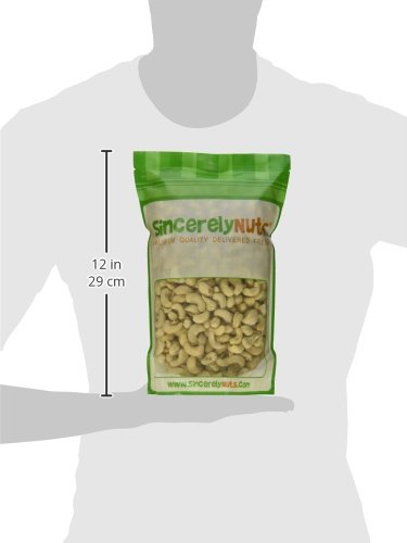 Sincerely Nuts - Raw Cashews Whole and Unsalted | Healthy Snack Source of Protein | Keto and Paleo Friendly Gourmet Quality Vegan | Cashew Nuts 2(LB) Bag