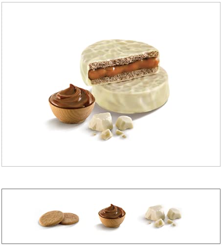 Havanna White Chocolate Alfajores – Dulce de Leche Filled Cookies Coated in Smooth White Chocolate – Authentic Argentinian Treats for Gifting and Indulging Box of 12