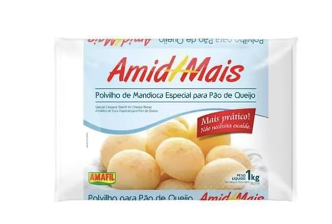 Mistura preparada para Pao de Queijo Brasileiro Amafil 1 kg - Pack of 2 x 1Kg - Brazilian Mix Cheese Bread