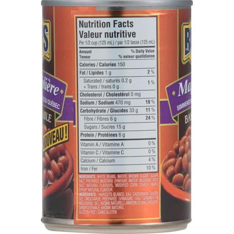 Bush's Best Maple Style Baked Beans/Quebec Maple Syrup 398ml/13.5oz. (12pk) (Imported from Canada)