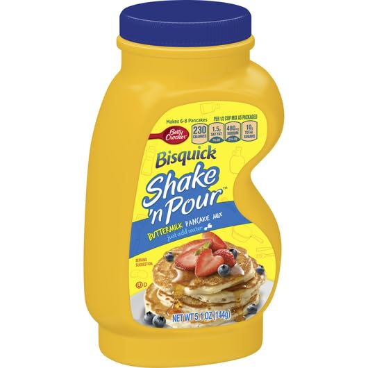 Bisquick Shake'N Pour Buttermilk Pancake Mix 5.1- ounce Containers (Pack of 6)
