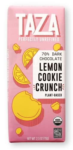 Taza Chocolate Organic Smooth &amp Crunchy 70% Dark Bar Variety Pack Bundle 2.5 oz (4 count) Vegan