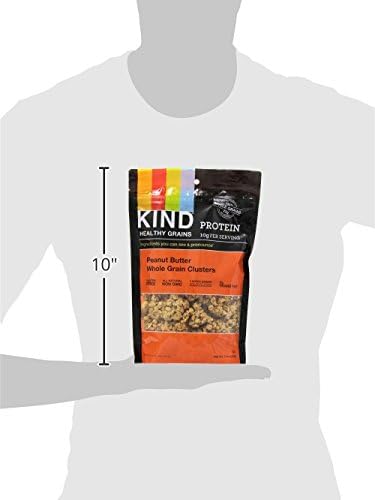 KIND Healthy Grains GranolaPeanut Butter ClustersHealthy SnacksGluten Free100% Whole Grains10g Protein11oz(Pack of 6)