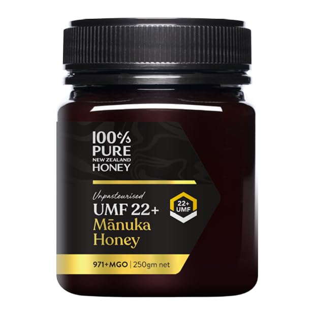 100% Pure New Zealand Manuka Honey UMF 22+ and 25+ Ultra High Grade Bundle 2 x 8.8 Oz